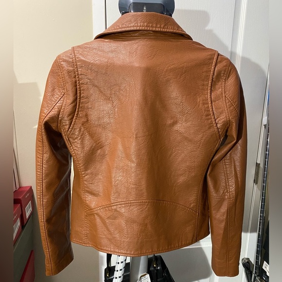 BLANK NYC Vegan leather moto jacket redwood NWT Small - Picture 4 of 6